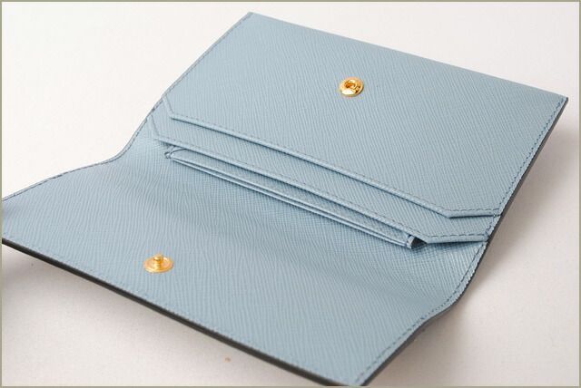 Prada Card Case Fold Wallet Prada 1mc004 Saffiano Greche Shape Pressed Leather