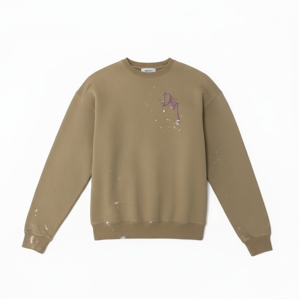 Dior Homme Cactus Jack Oversize Logo Sweatshirt Painted Crew Neck Embroidery L
