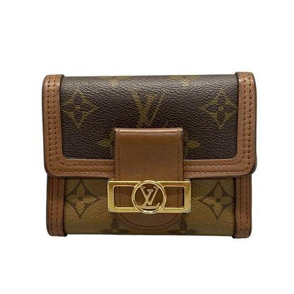Louis Vuitton Trifold Wallet Monogram Reverse Portefeuille Dauphine Compact