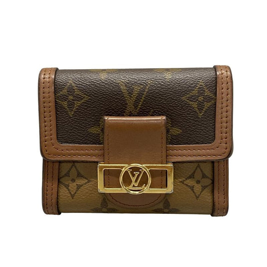 Louis Vuitton Trifold Wallet Monogram Reverse Portefeuille Dauphine Compact