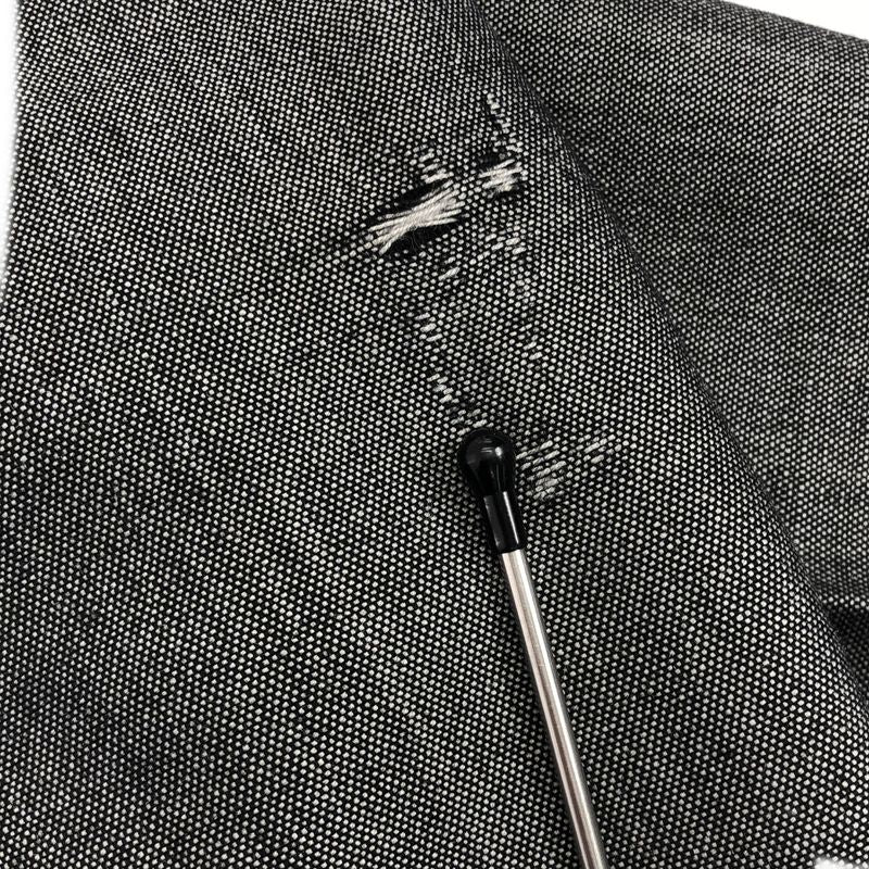 Dior Homme - Wool Mohair Tapered Slacks With A Front Cutout - 48 - Gray - Men's