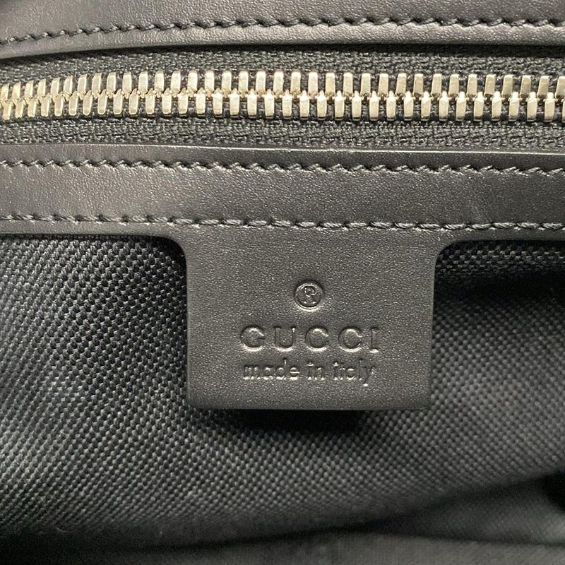 Gucci Shoulder Bag GG Plus GG Supreme 626363 Black And Dark Gray Leather