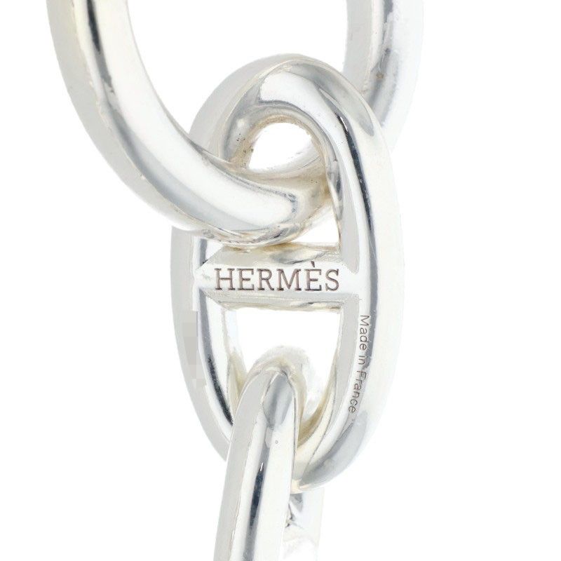 Hermes Chaine D'ancre Chaine D'ancre Silver Choker Necklace Men's GM
