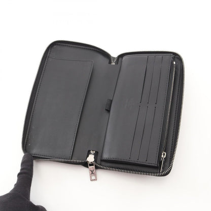 Louis Vuitton Round Long Wallet Zippy Organizer Basalt Leather or — view 3