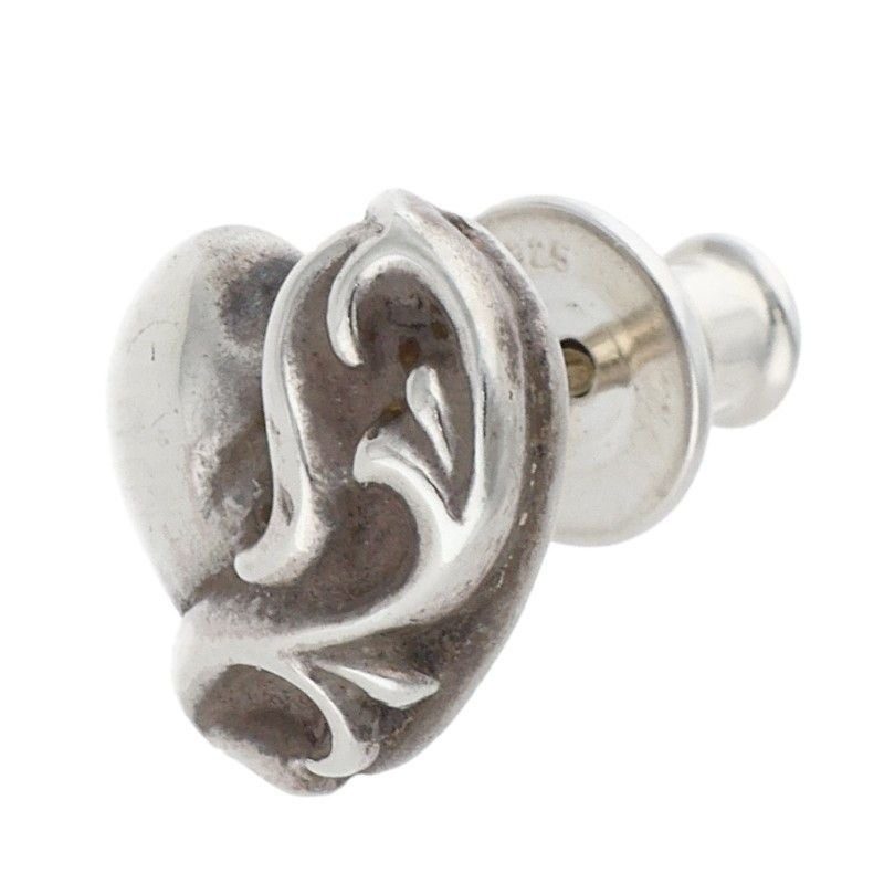 Chrome Hearts Stud Heart Silver Earrings