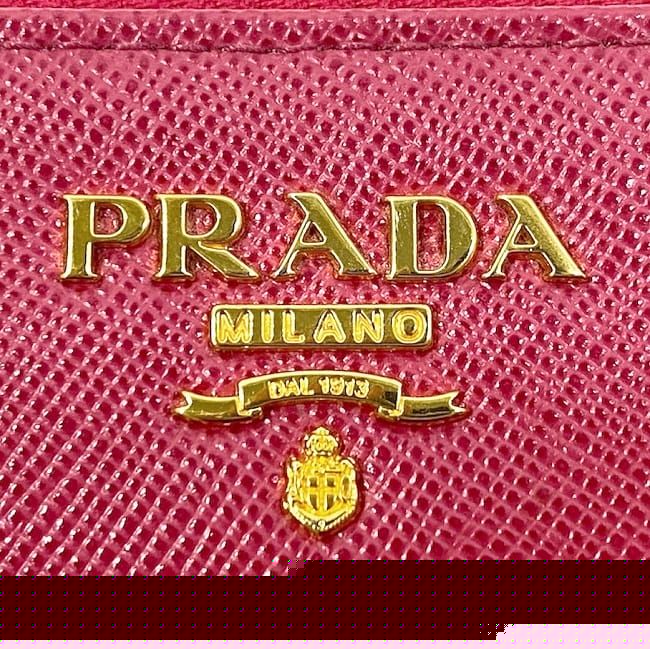 Prada Coin Case Pink 1m0268 Excellent Condition Coin Purse Saffiano