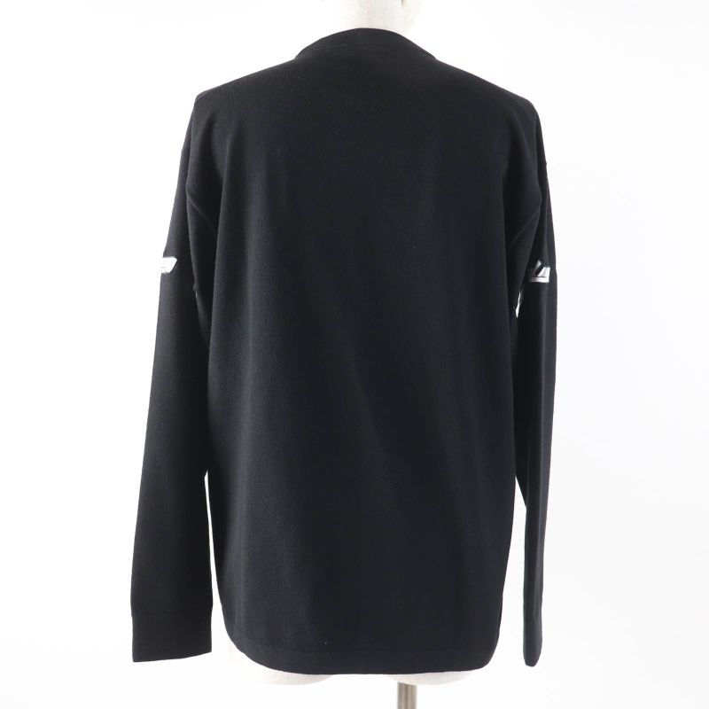 Louis Vuitton 2022 LV Vitesse Wool Long Sleeve Knit Black XS Made In Italy