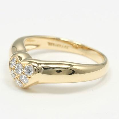 Tiffany & Co Pave Heart 18K Yellow Gold And Diamonds #13 Ladies 3.8g Ring