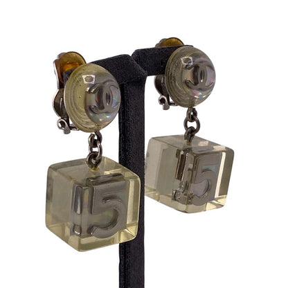 Chanel Cocomark No.5 Gp Earring Silver Ladies Brand