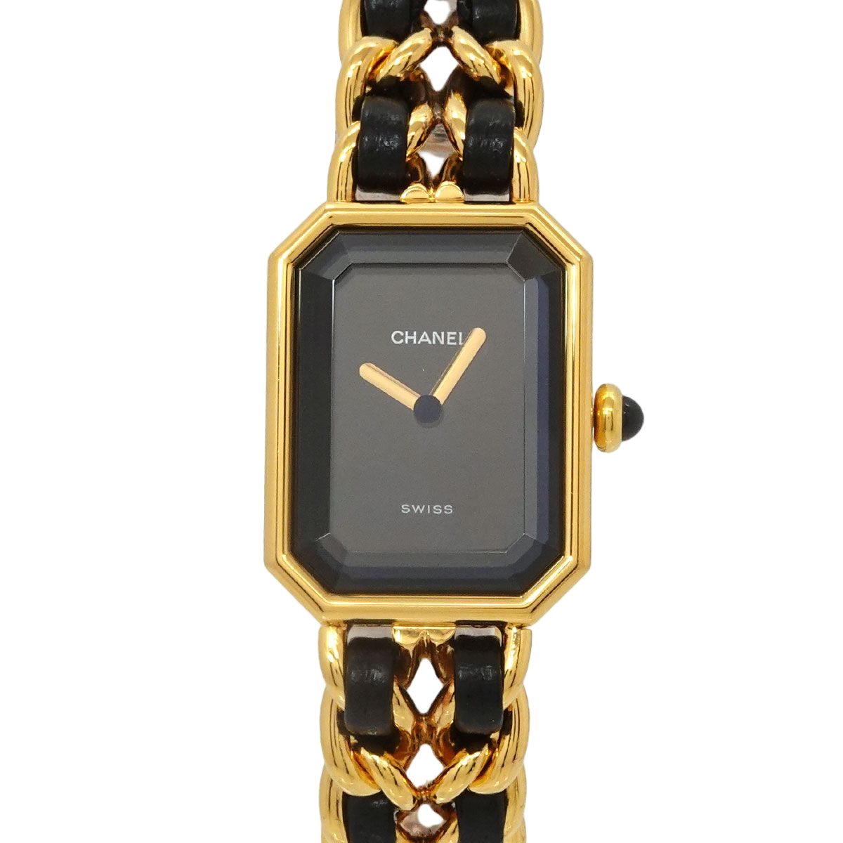Chanel Premiere M Vintage Watch Black Gold
