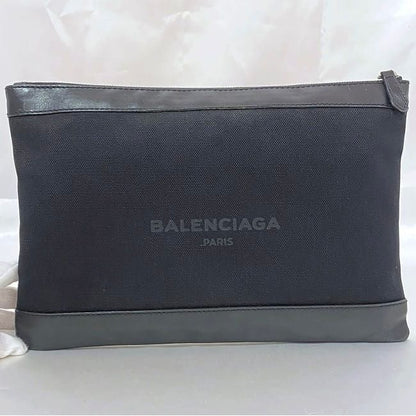 Balenciaga Clutch Bag Navy Clip M Black — view 5