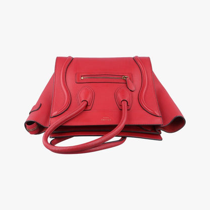 Celine Luggage Micro Shopper Red Leather U-at-0124 U-cu-0124