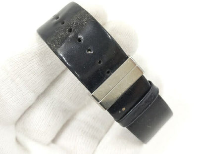 Chanel Ladies Watch Matelasse SS Leather Belt Black Quartz Black Dial H0116