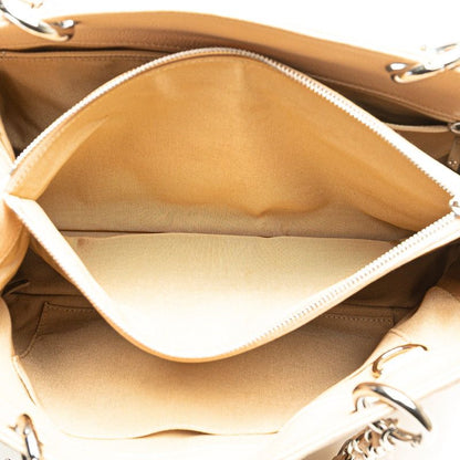 Chanel Matelasse Coco Mark Chain Tote Bag Beige Caviar Skin Women's Chanel