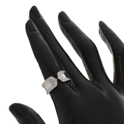 Cartier C2 LM Edge Diamond #50 Ring 18K White Gold Ladies