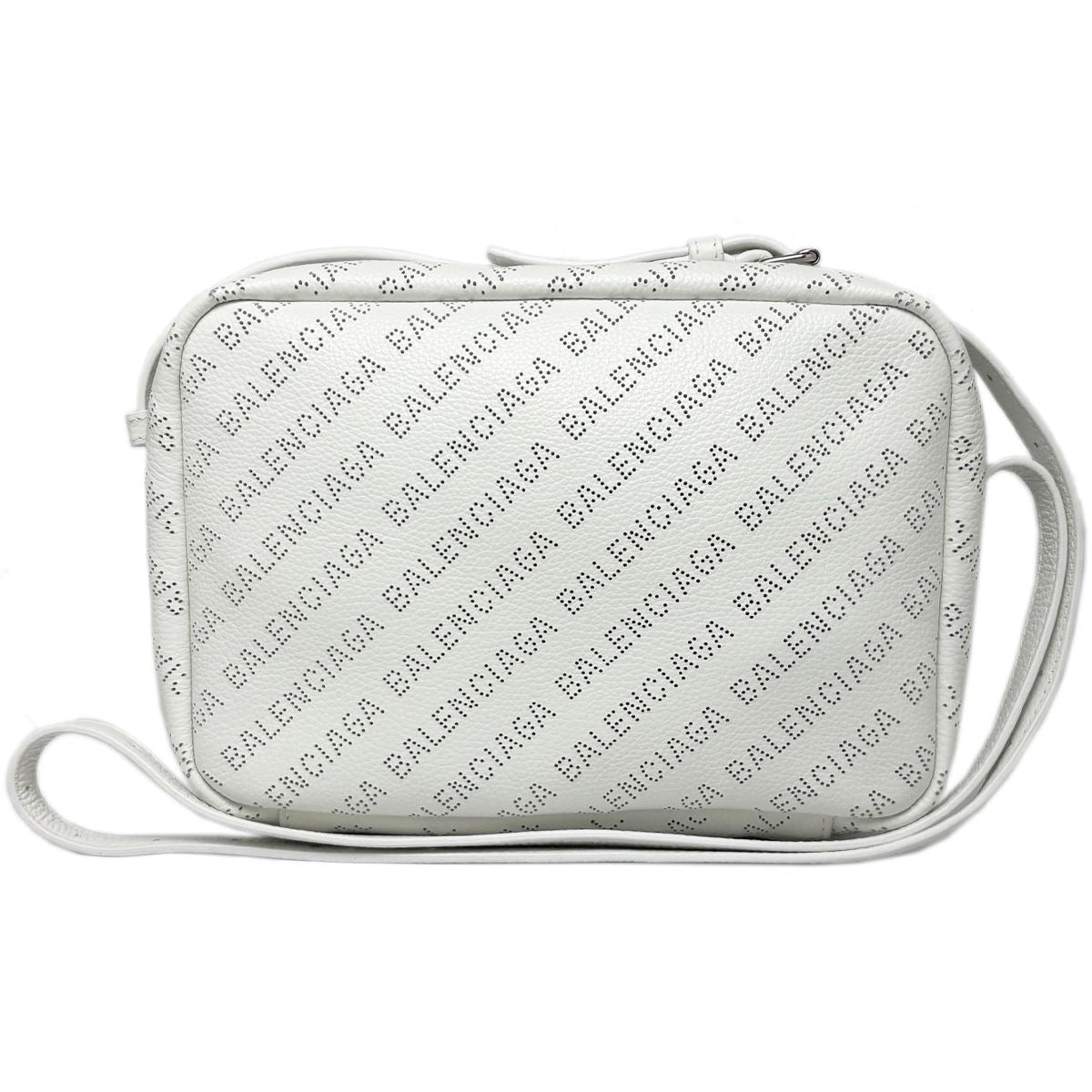 Balenciaga Shoulder Bag White Perforated Everyday Calfskin
