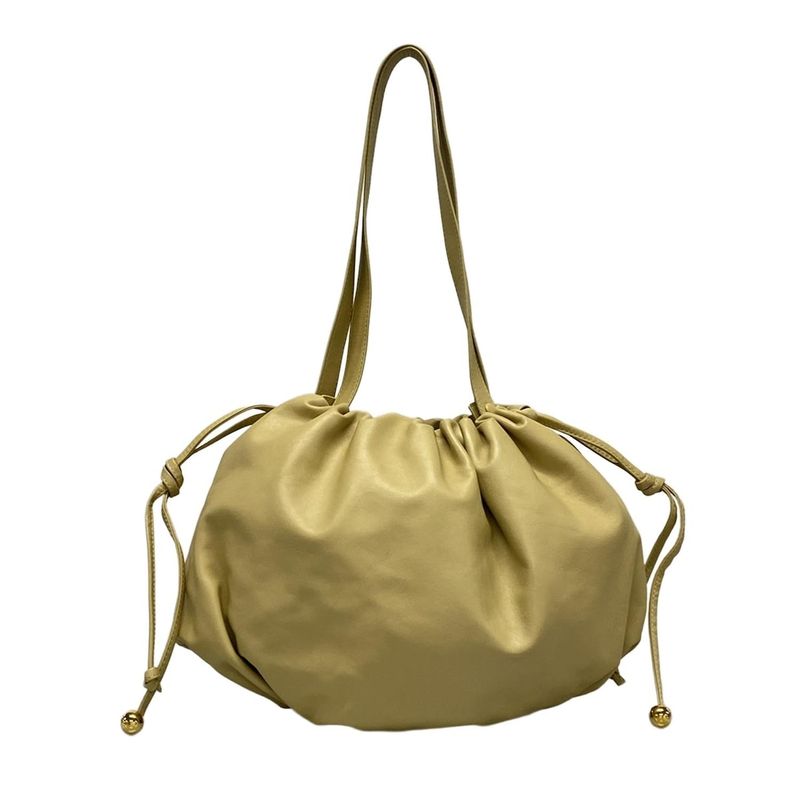 Bottega Veneta Shoulder Bag The Valve Beige Drawstring Shape / Detachable Strap