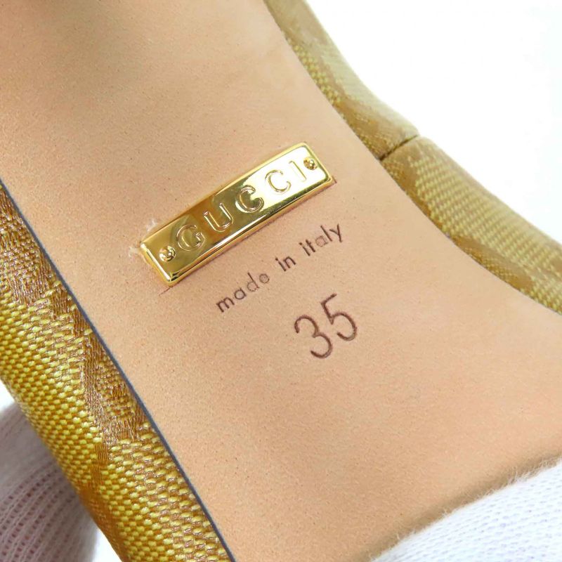 Gucci×adidas Gucci×adidas 712221 Trefoil Logo Pointed Toe GG Crystal Pumps In