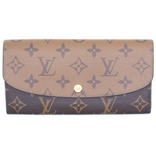 Louis Vuitton Monogram Reverse Portefeuille Emily Wallet Card Case Brown
