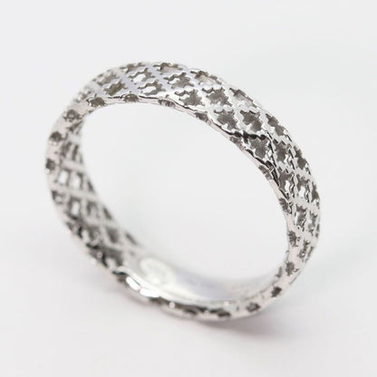 #19 Gucci Diamantissima 18K White Gold 750 Ring 24-2954
