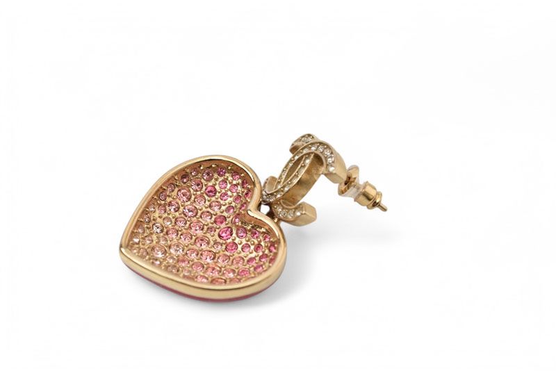 Chanel Earrings Chanel CC Coco Heartmochief Gold Rose C23