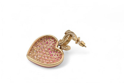 Chanel Earrings Chanel CC Coco Heartmochief Gold Rose C23