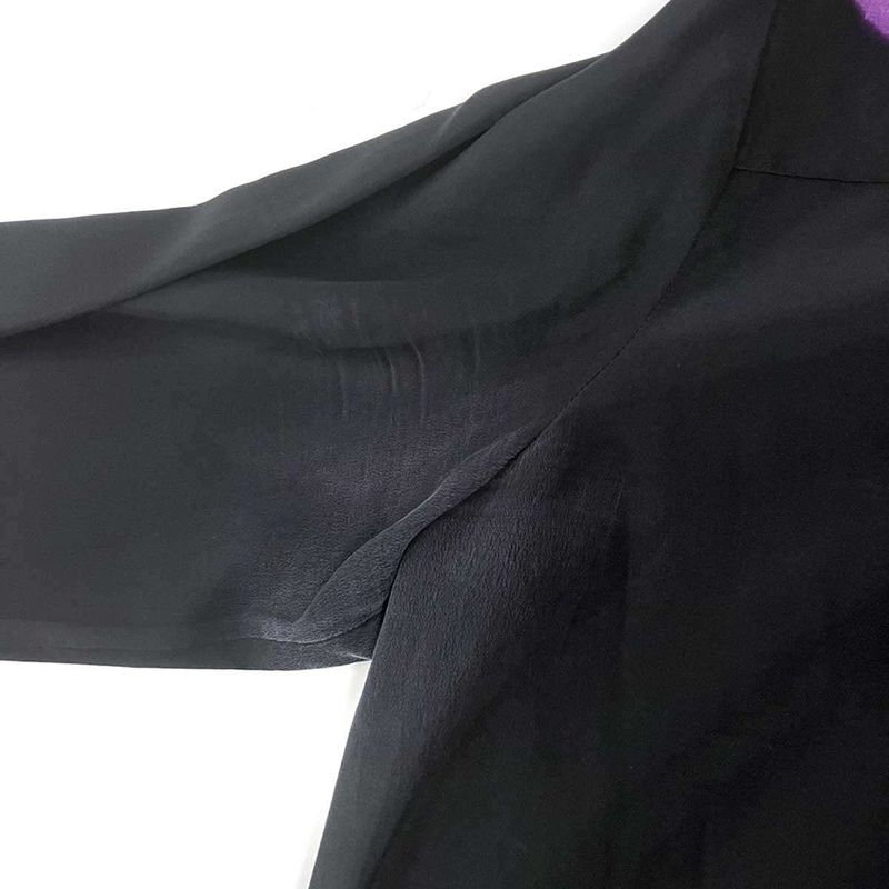 Chanel 15ss Flower Silk Shirt P51441v38310 Black Mix 44