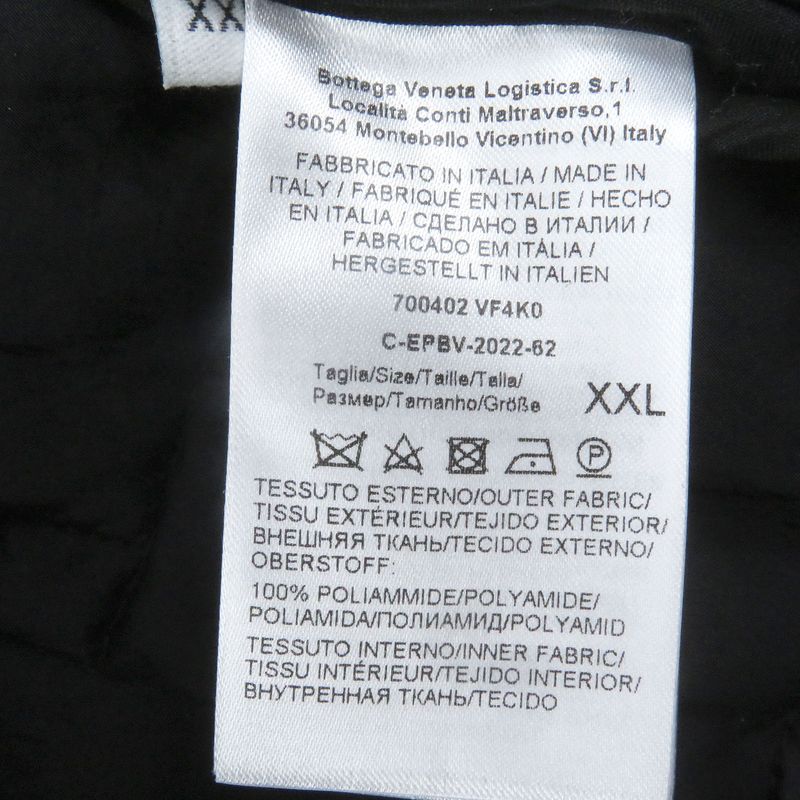 Bottega Veneta 22SS 700402 Intrecciato Down Vest Black XXL Made In