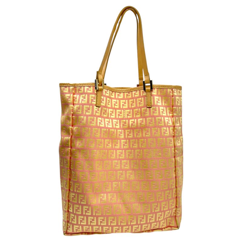 Fendi Zucchini Pattern Tote Bag with Mini Pouch Zucchini Pattern Mini Pouch