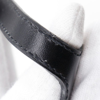 Hermes Box Calf And Gold Plated Black Unisex 9.0g Bracelet