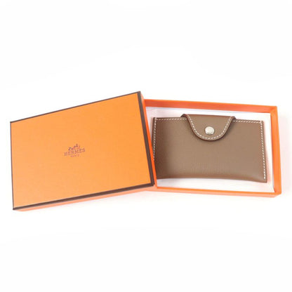 Hermes Iliade Etoupe Evercolor Card Case Boxed Stamped W Made In France Women