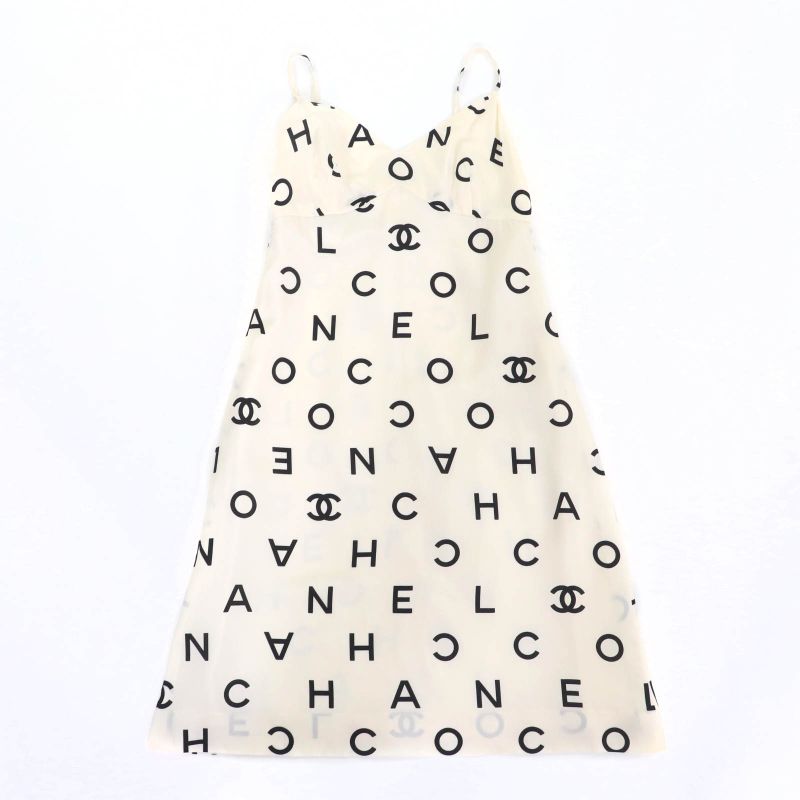 CHANEL Boutique CHANEL Boutique Vintage 97P P07977 100% Silk Full Logo Coco