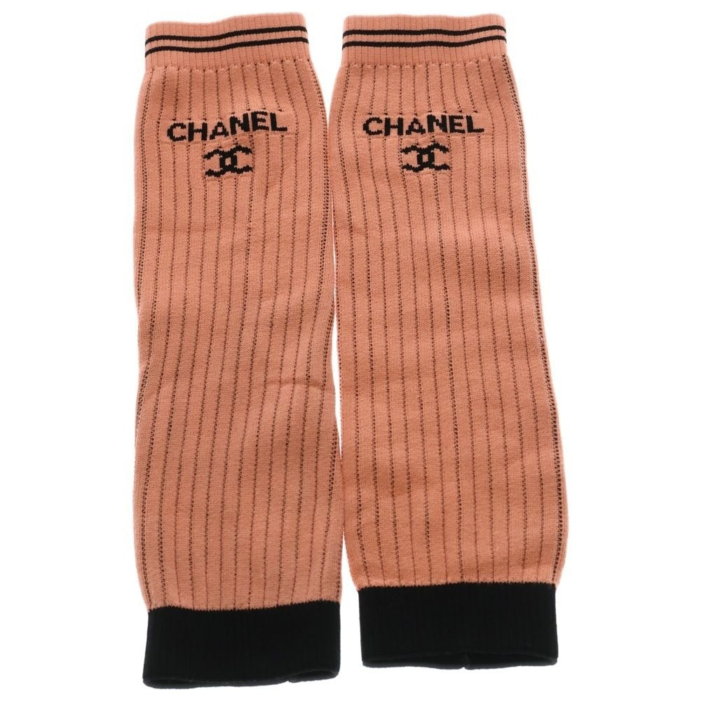 Chanel 24C CC Logo Knit Top Leg Warmers Pink