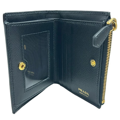 Prada Bifold Wallet - 1ml023 Black Leather