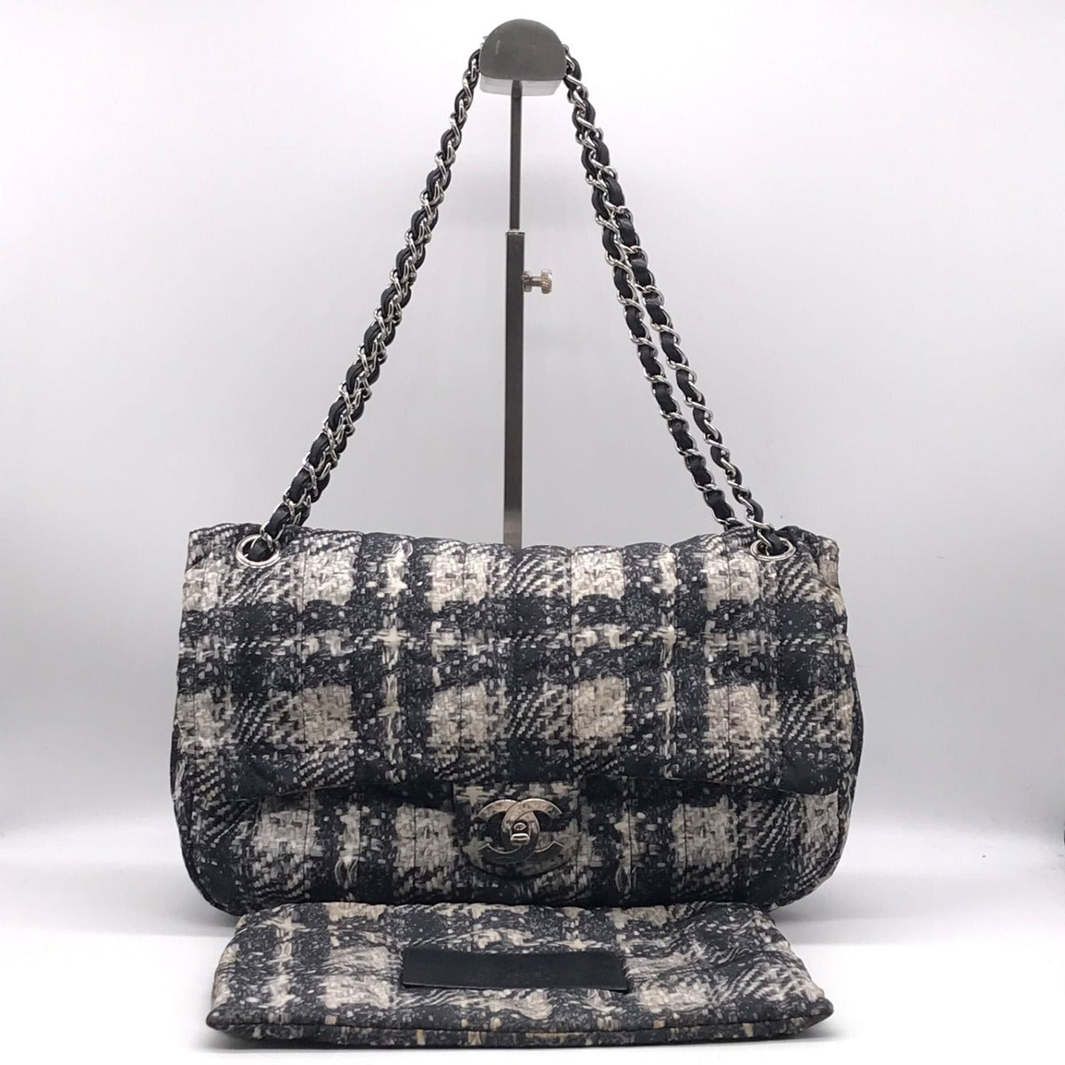 Chanel Nylon Tweed Chain Shoulder Bag Price Negotiation Welcome
