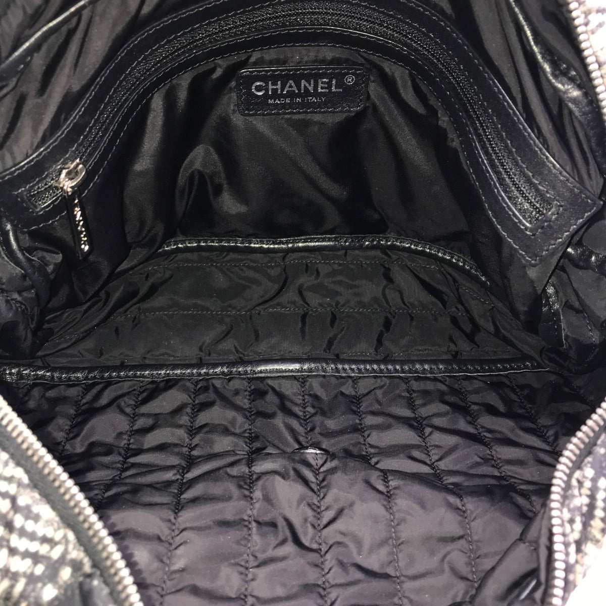 Chanel Nylon Tweed Chain Shoulder Bag Price Negotiation Welcome — view 5