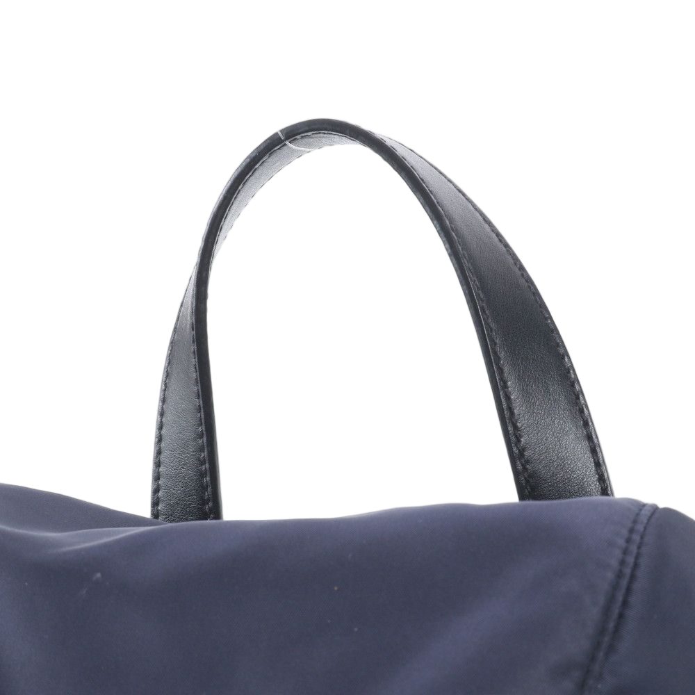 Prada Tessuto Nylon Leather Backpack Navy — view 2