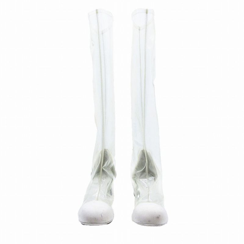 Chanel Clear Boots Long CC Coco Mark Shoes Made in Italy Size 36 23cm (9.06in)