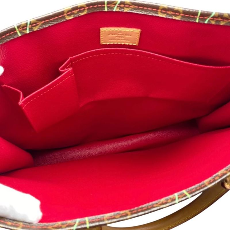 Louis Vuitton X Takashi Murakami Tote Bag Sac Pura M95010 Monogram Cherry Red