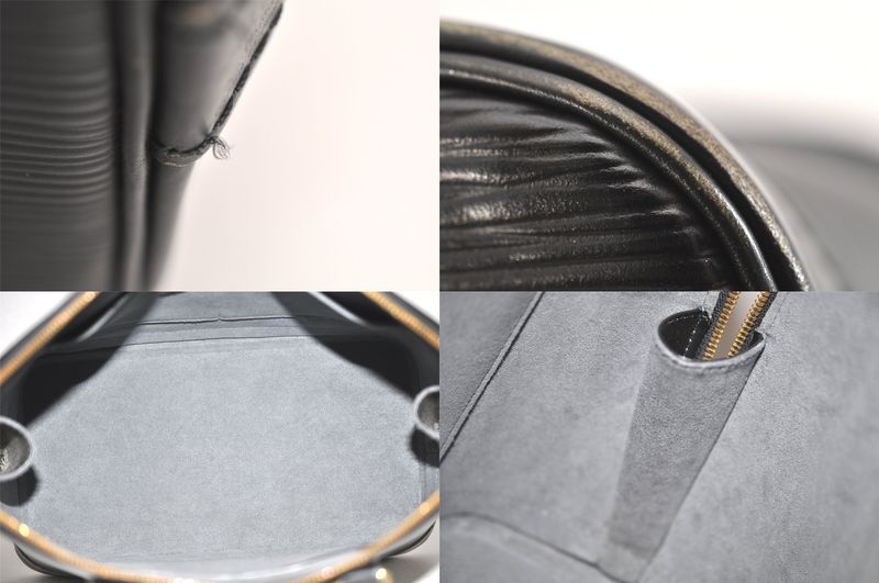 Louis Vuitton Epi Alma PM Handbag Black M40302 LV 2956n