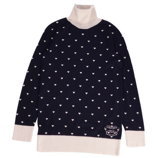 Hermes Knit Sweater High Neck All-over Cashmere Cot