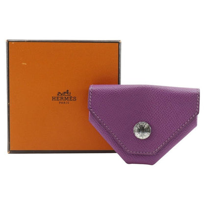Hermes Le Van Cattle Vaux Epson Purple □ Ladies Coin Case