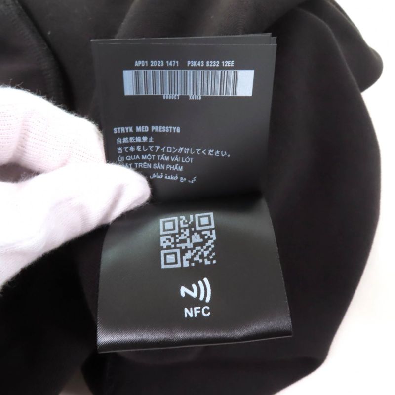 Prada 2023 P3k43 Jersey Dress With Triangle Charm Black 36 Made In Italy