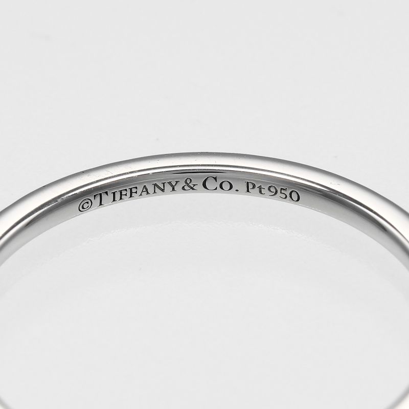 Tiffany & Co True Band 1.5mm (0.06in) Model Pt950platinum 19.5 Men's 3.28g Ring