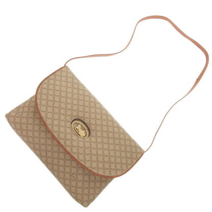 Celine Macadam Pvc/leather Beige Shoulder Bag 0023 Celine