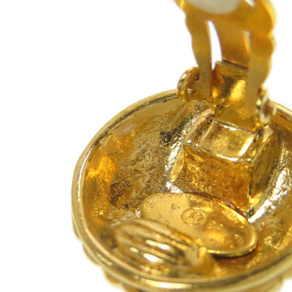 Chanel Matelasse Coco Button Earrings In Metal Ladies