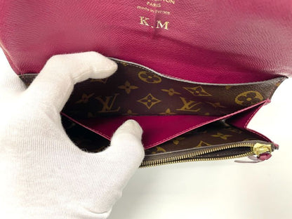 Louis Vuitton Monogram Portefeuille Emilie Zipper Long Wallet M41943 Brown ×