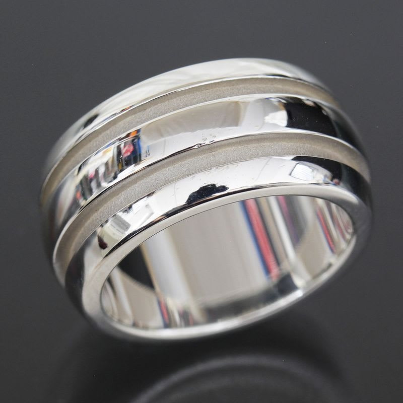 Tiffany & Co Grouped Ring No 7 AG 925 Silver 9 mm E1830