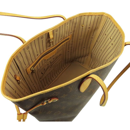 Louis Vuitton Neverfull MM Brown Monogram Canvas Tote Bag — view 4
