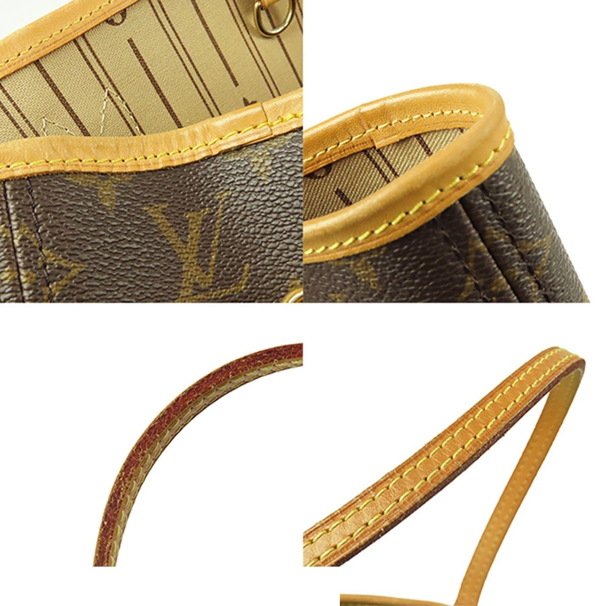Louis Vuitton Neverfull MM Brown Monogram Canvas Tote Bag — view 7